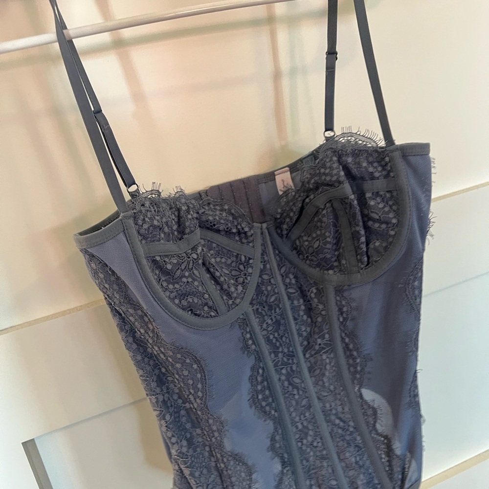 Urban Outfitters Blue Corset Top